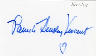 Pamela Hensley Vincent autograph