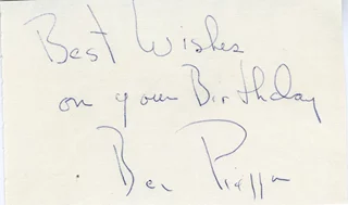 Ben Piazza autograph