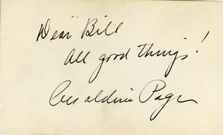 Geraldine Page autograph