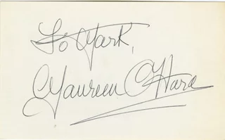 Maureen O'Hara autograph