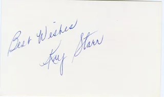 Kay Starr autograph