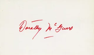Dorothy McGuire autograph