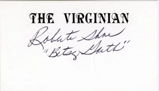 Roberta Shore autograph