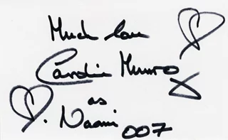 Caroline Munro autograph