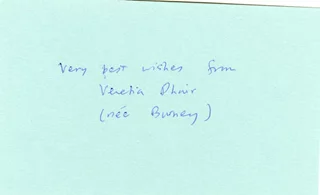 Venetia Burney Phair autograph