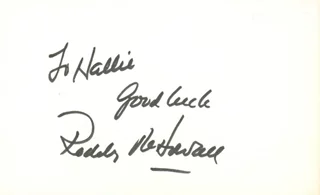 Roddy McDowall autograph