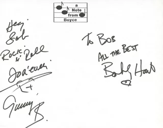 Boyce and Hart autograph