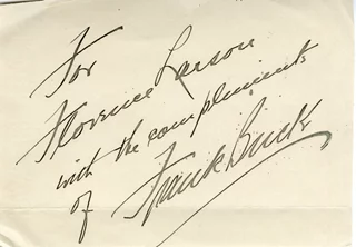 Frank Buck autograph