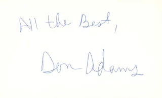 Don Adams autograph