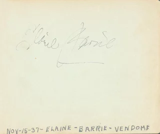 Elaine Barrie autograph