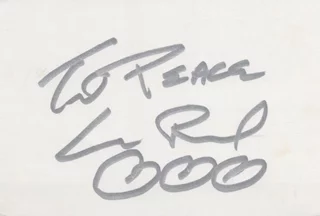 Lou Reed autograph