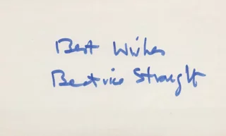 Beatrice Straight autograph