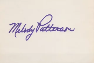 Melody Patterson autograph
