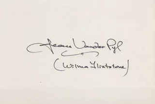 Jean Vander Pyl autograph
