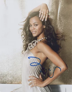 Zoe Saldana autograph