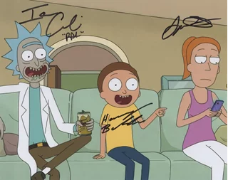Rick and Morty autograph