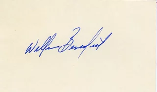 William Benedict autograph