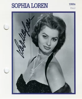 Sophia Loren autograph