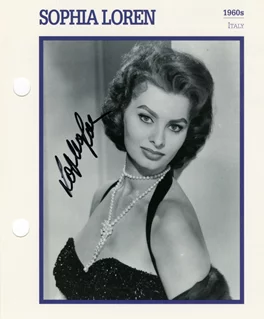 Sophia Loren autograph
