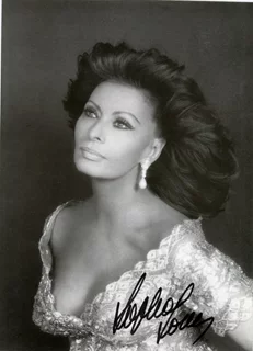Sophia Loren autograph