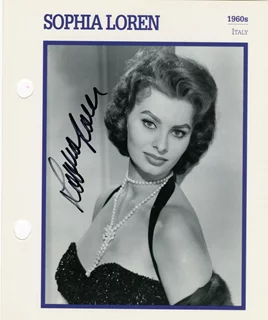 Sophia Loren autograph