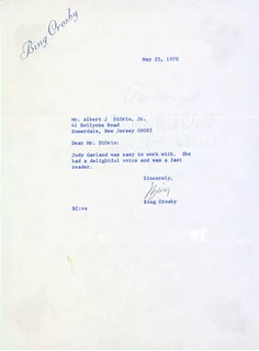 Bing Crosby autograph