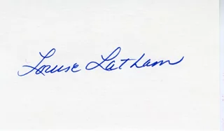 Louise Latham autograph
