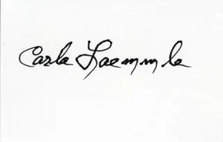 Carla Laemmle autograph
