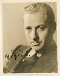 Melvyn Douglas autograph