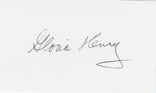 Gloria Henry autograph