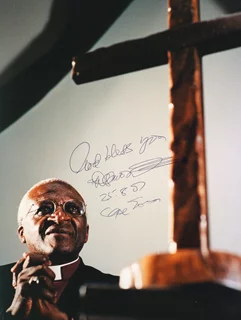 Desmond Tutu autograph