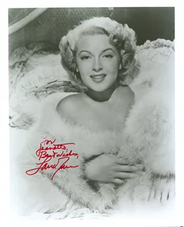 Lana Turner autograph