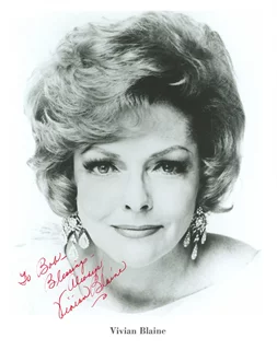 Vivian Blaine autograph