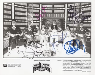 Mighty Morphin Power Rangers: The Movie autograph