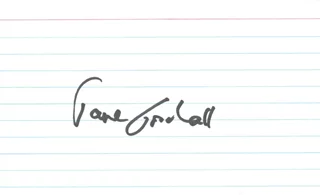 Jane Goodall autograph