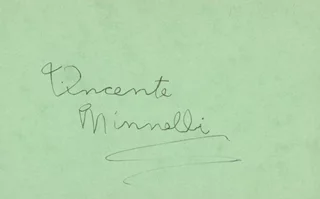 Vincente Minnelli autograph