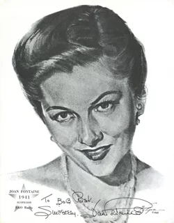 Joan Fontaine autograph