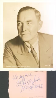 Harry Carey autograph