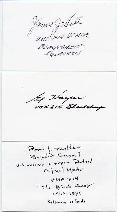 Boyington's Blacksheep Squadron autograph