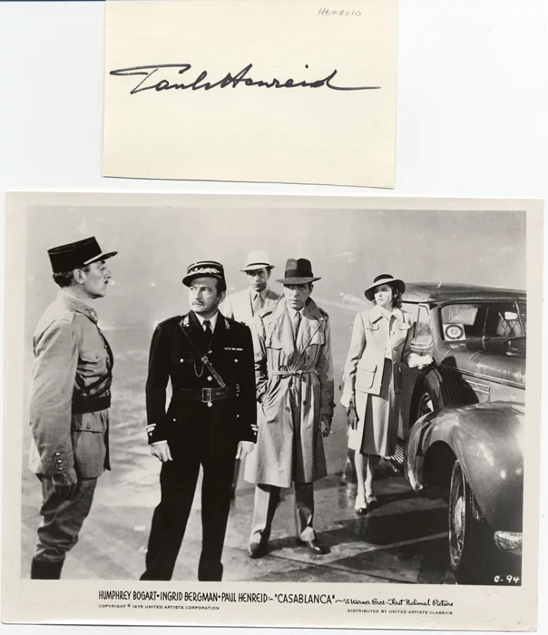 Paul Henreid autograph