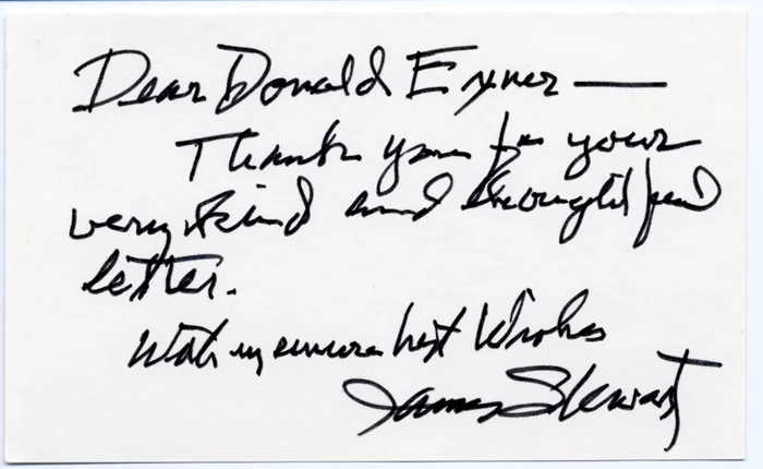 James Stewart autograph