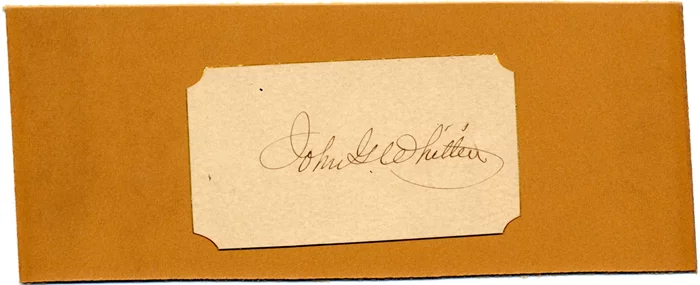 John Greenleaf Whittier autograph