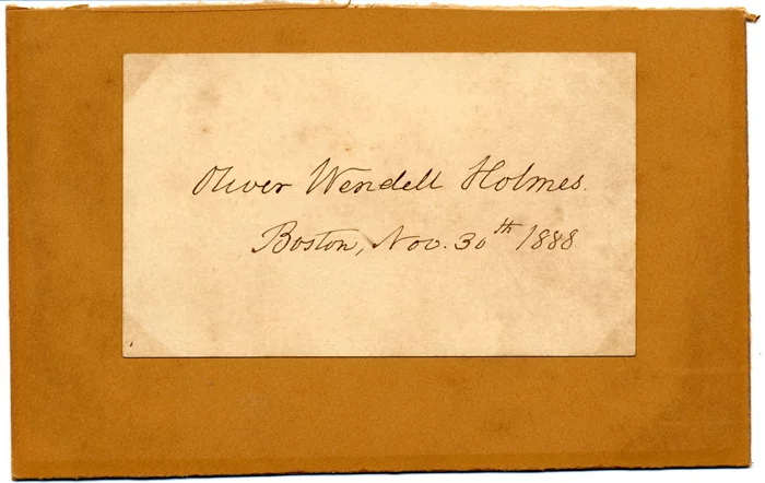 Oliver Wendell Holmes autograph