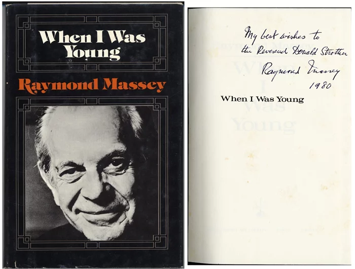 Raymond Massey autograph