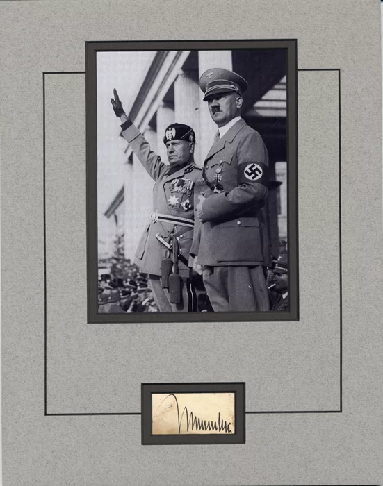 Benito Mussolini autograph