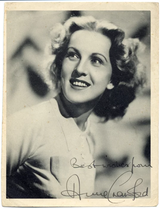 Anne Crawford autograph