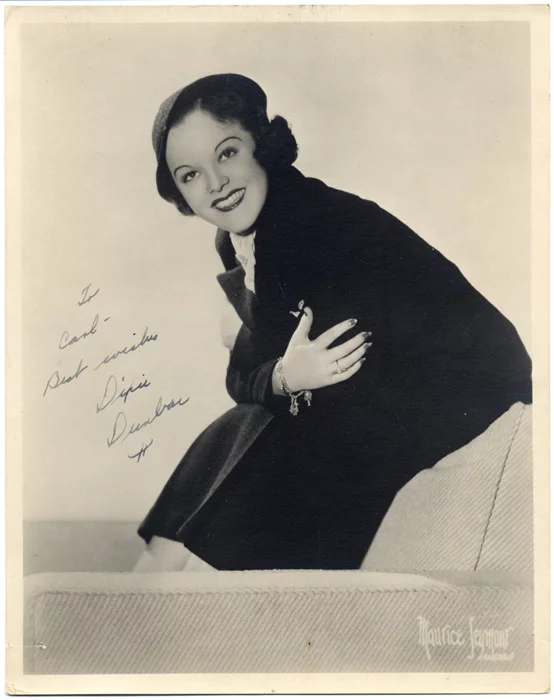 Dixie Dunbar autograph