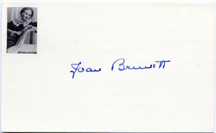 Joan Bennett autograph