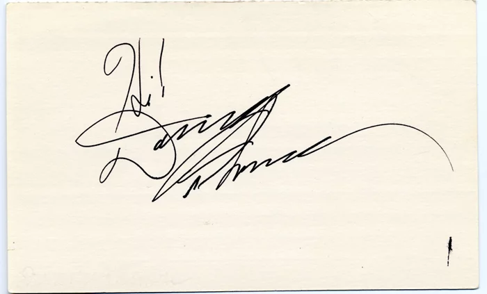 Danny Thomas autograph