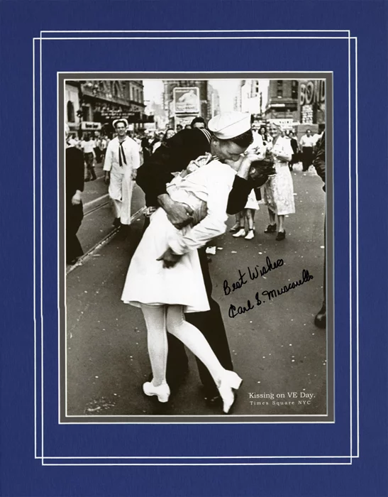V-J Day Nurse and Sailor autograph